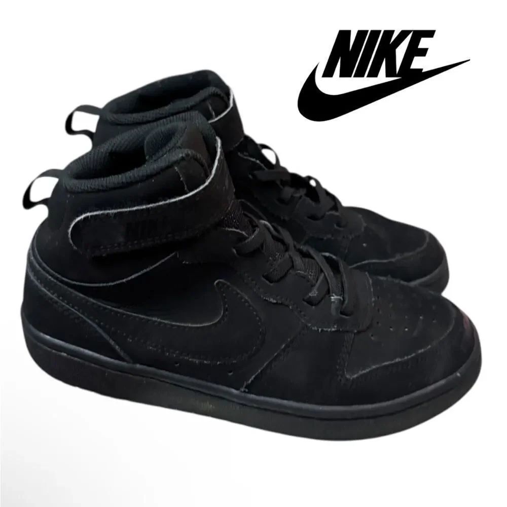 Nike Kids' Little Kid Court Borough Mid 2 High Top Black CW5868-001 Sneakers 2Y